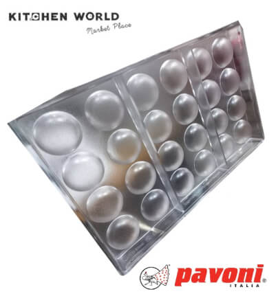 พิมพ์อบขนมโพลีคาร์บอเนตครึ่งวงกลม PAVONI CT0759-5046 จำนวน 24 ช่อง_9